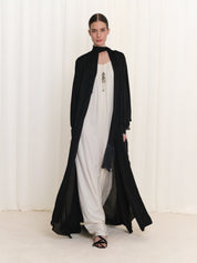 Black Abaya with Tassel Detail