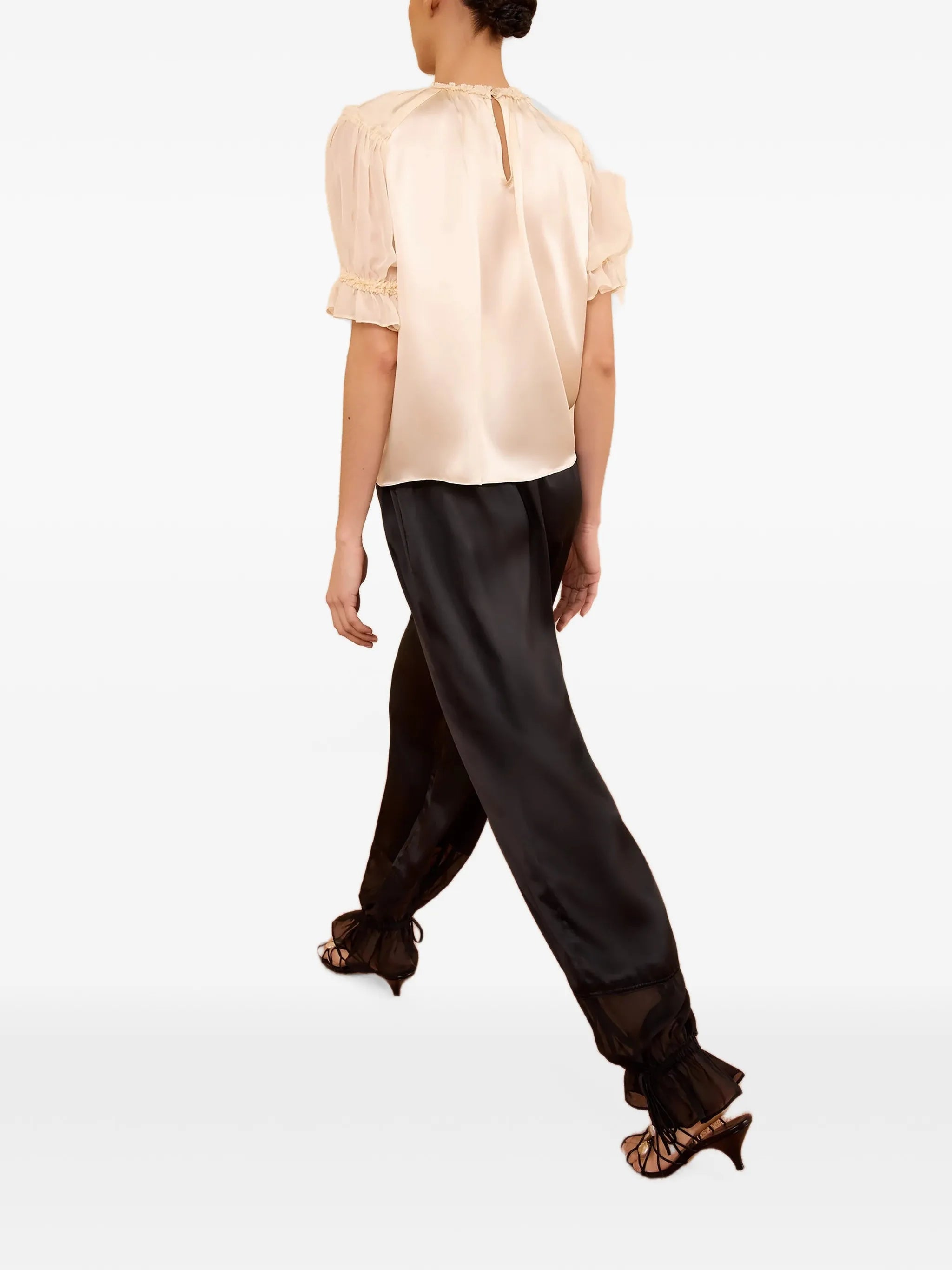 Camile silk cinched pant