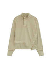 Slit buttoned pullover