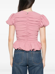 Ruched puff sleeve top