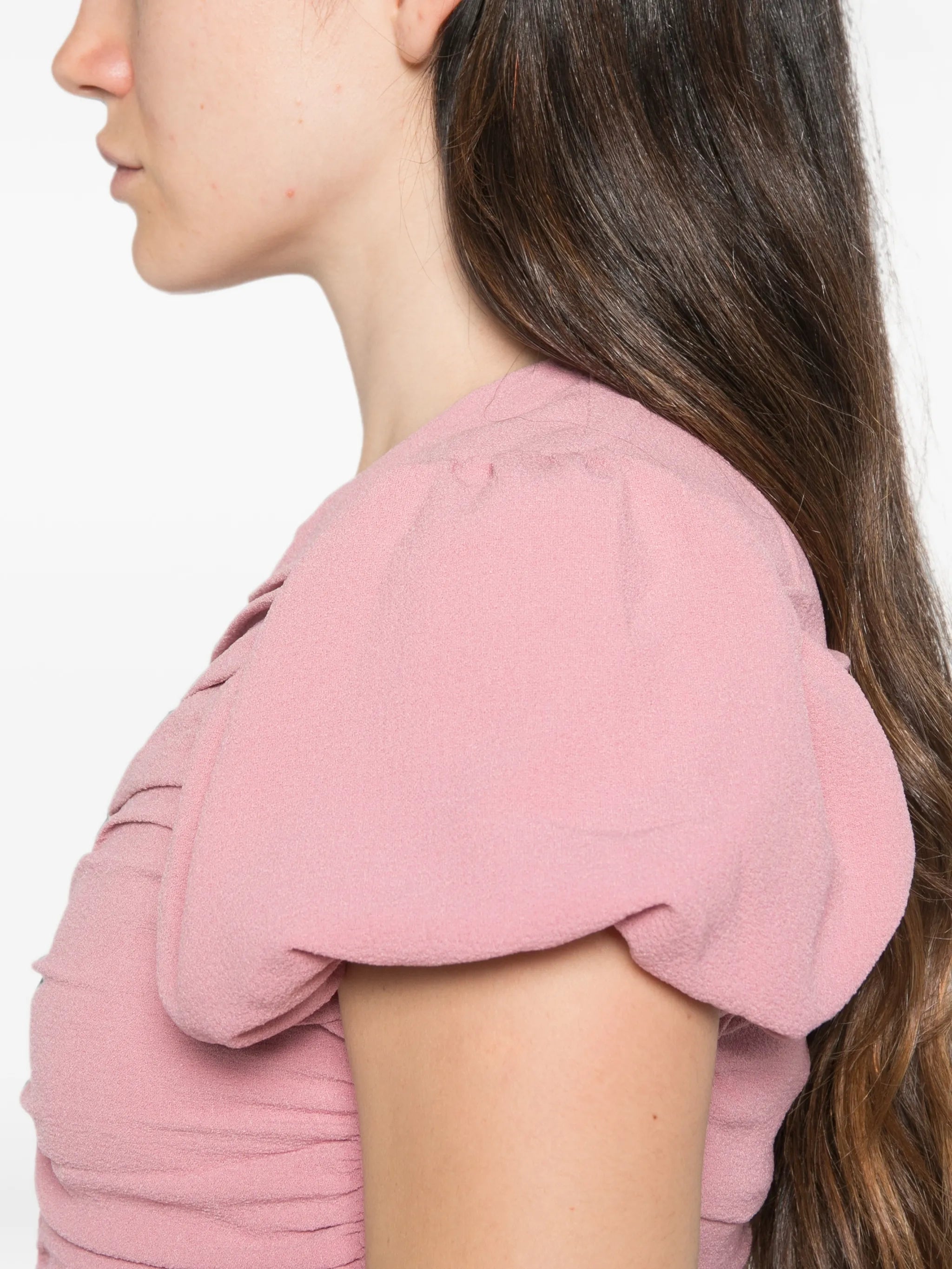 Ruched puff sleeve top