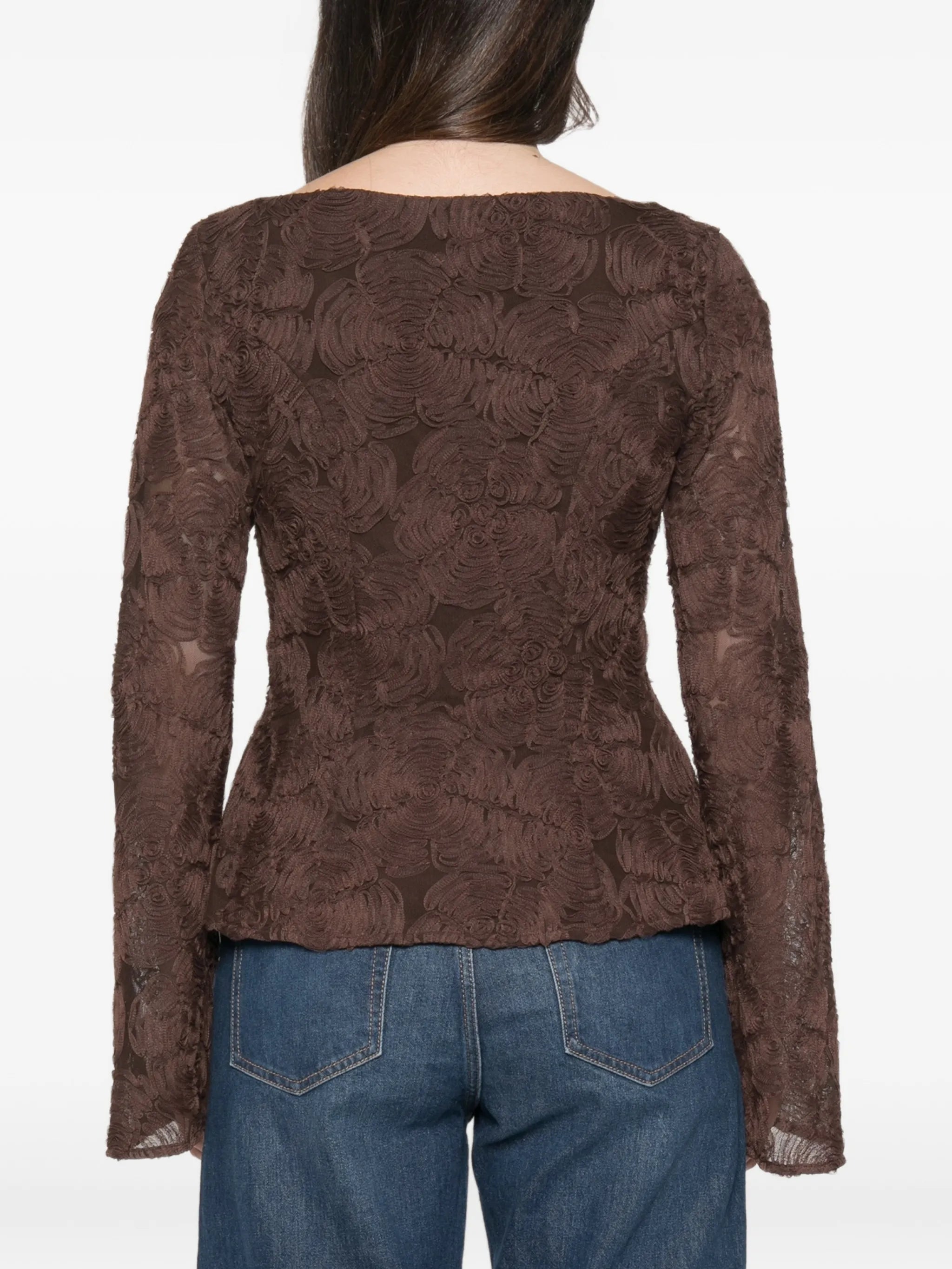 Flower mesh top