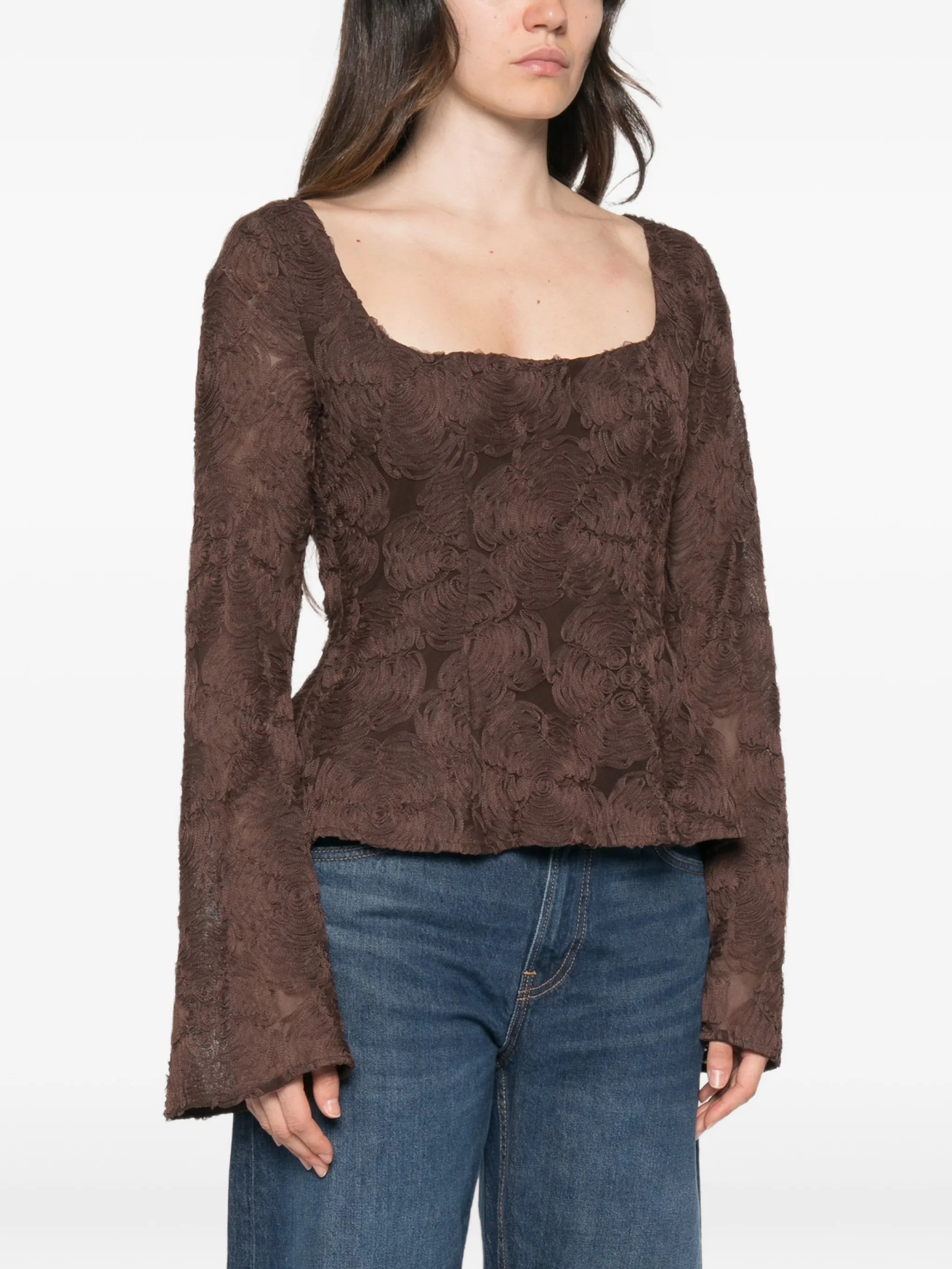 Flower mesh top