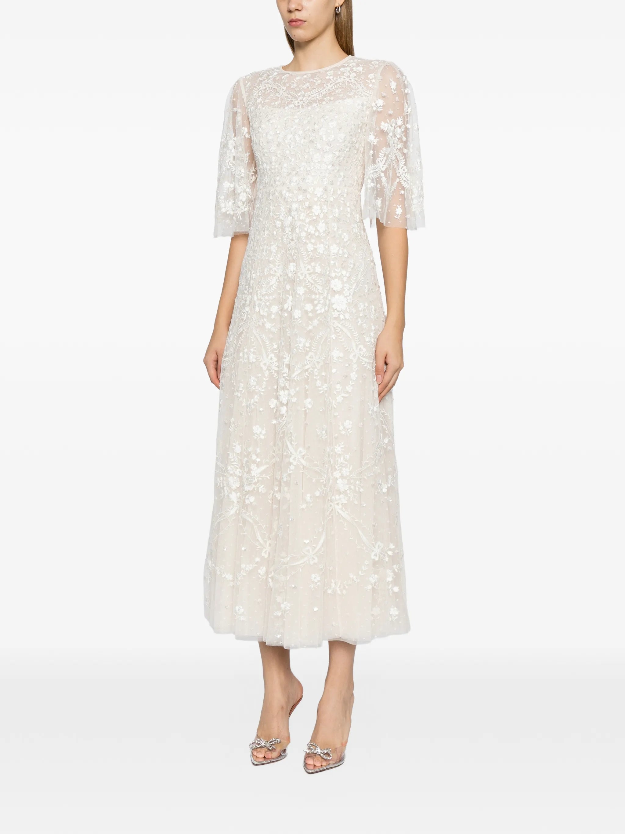 Laurel grace round neck ankle gown