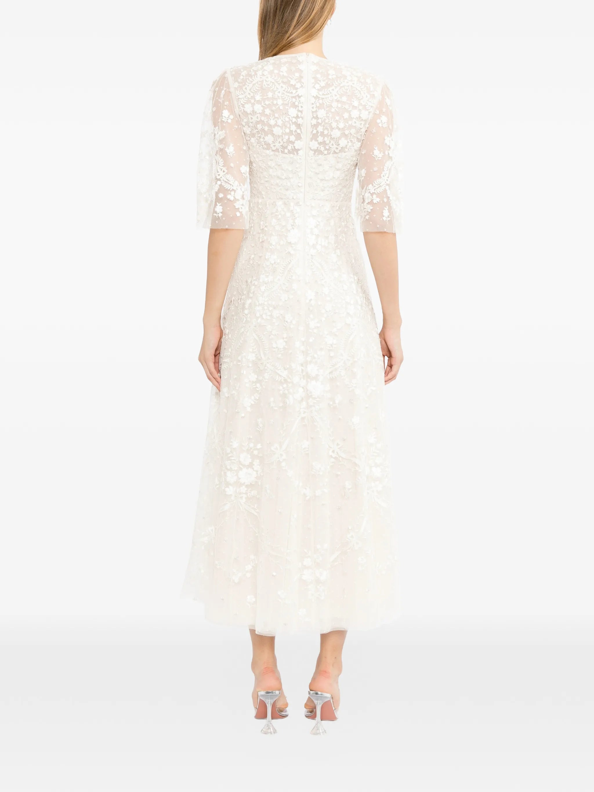 Laurel grace round neck ankle gown