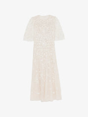 Laurel grace round neck ankle gown