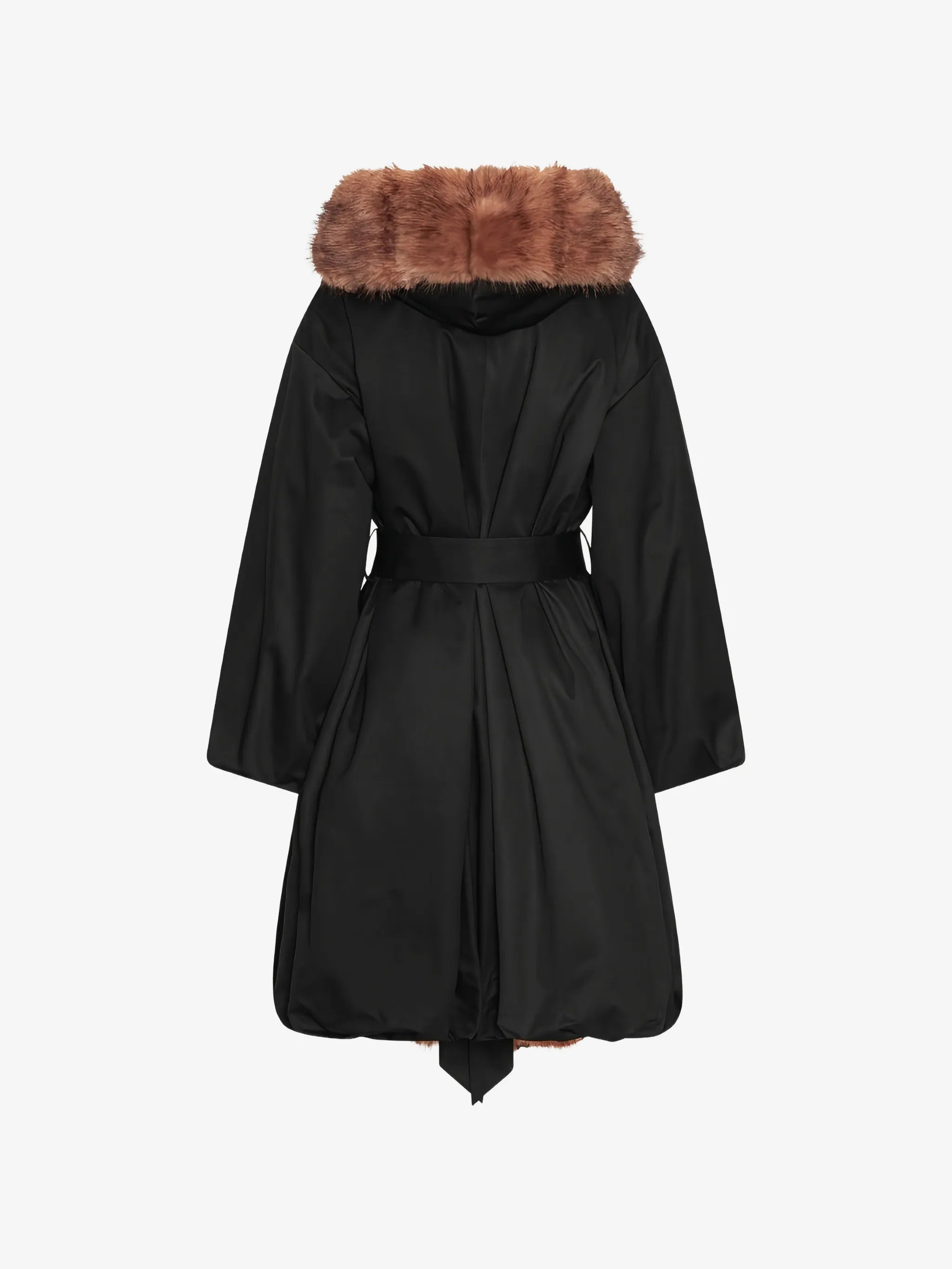 Faux fur collar coat