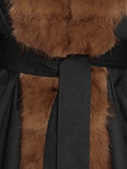 Faux fur collar coat