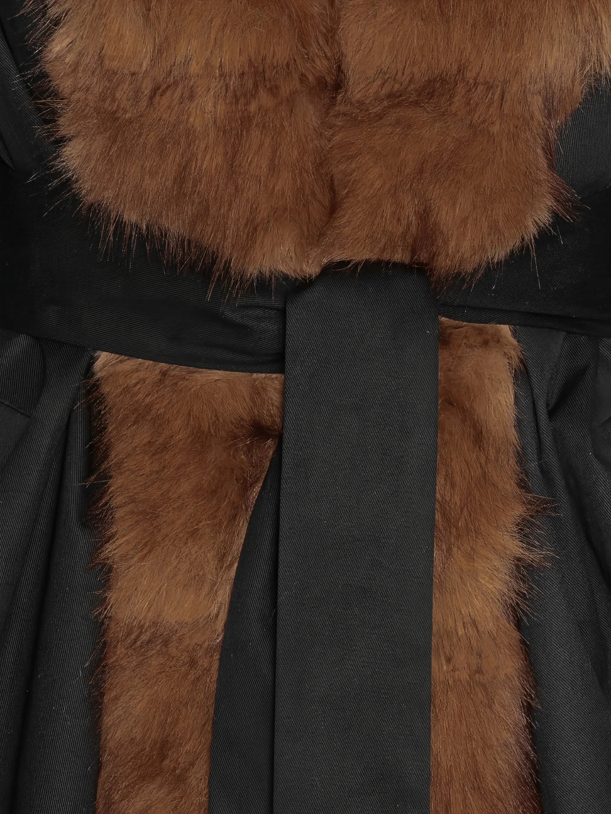 Faux fur collar coat