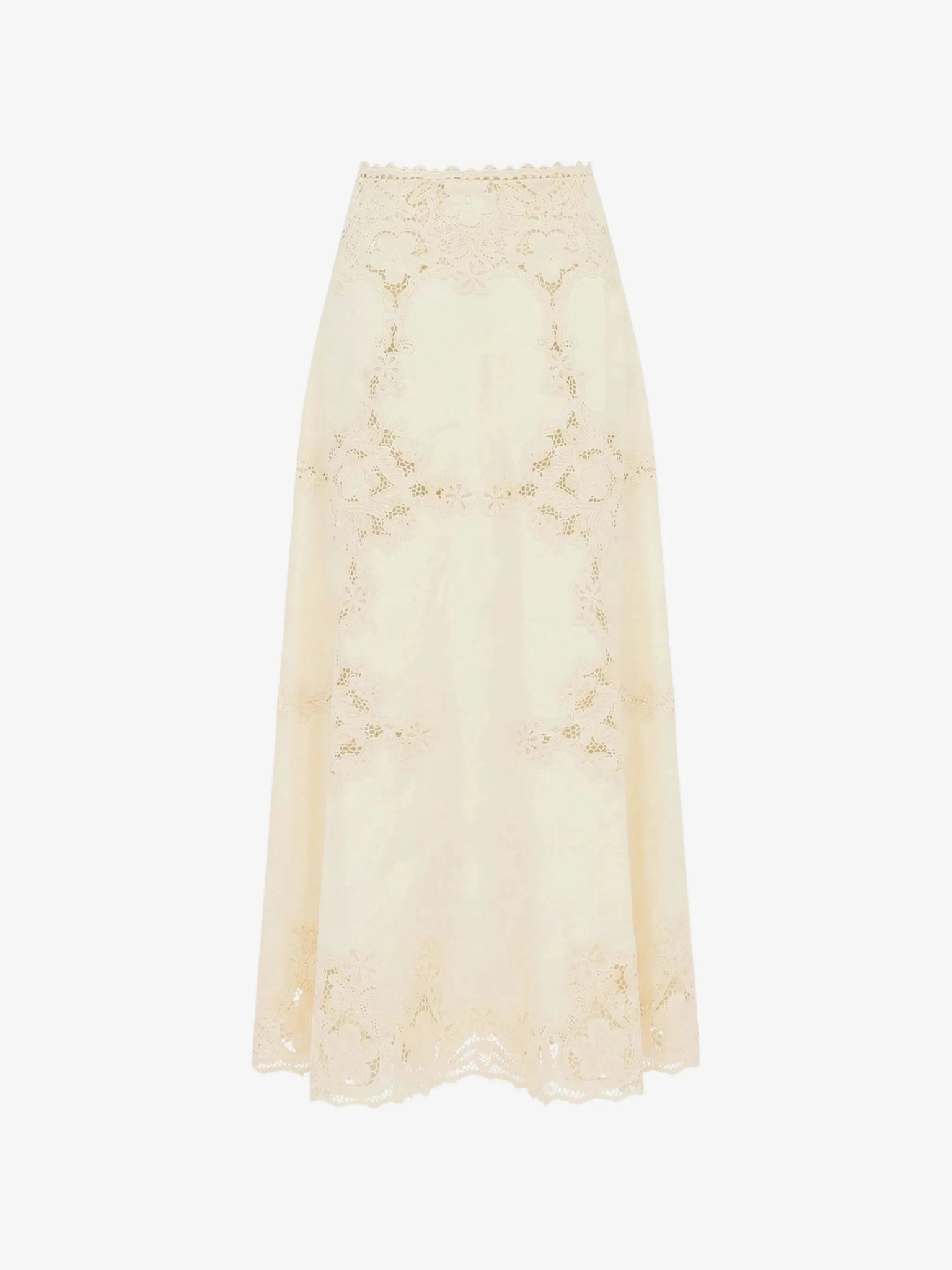 Fleur linen midi skirt
