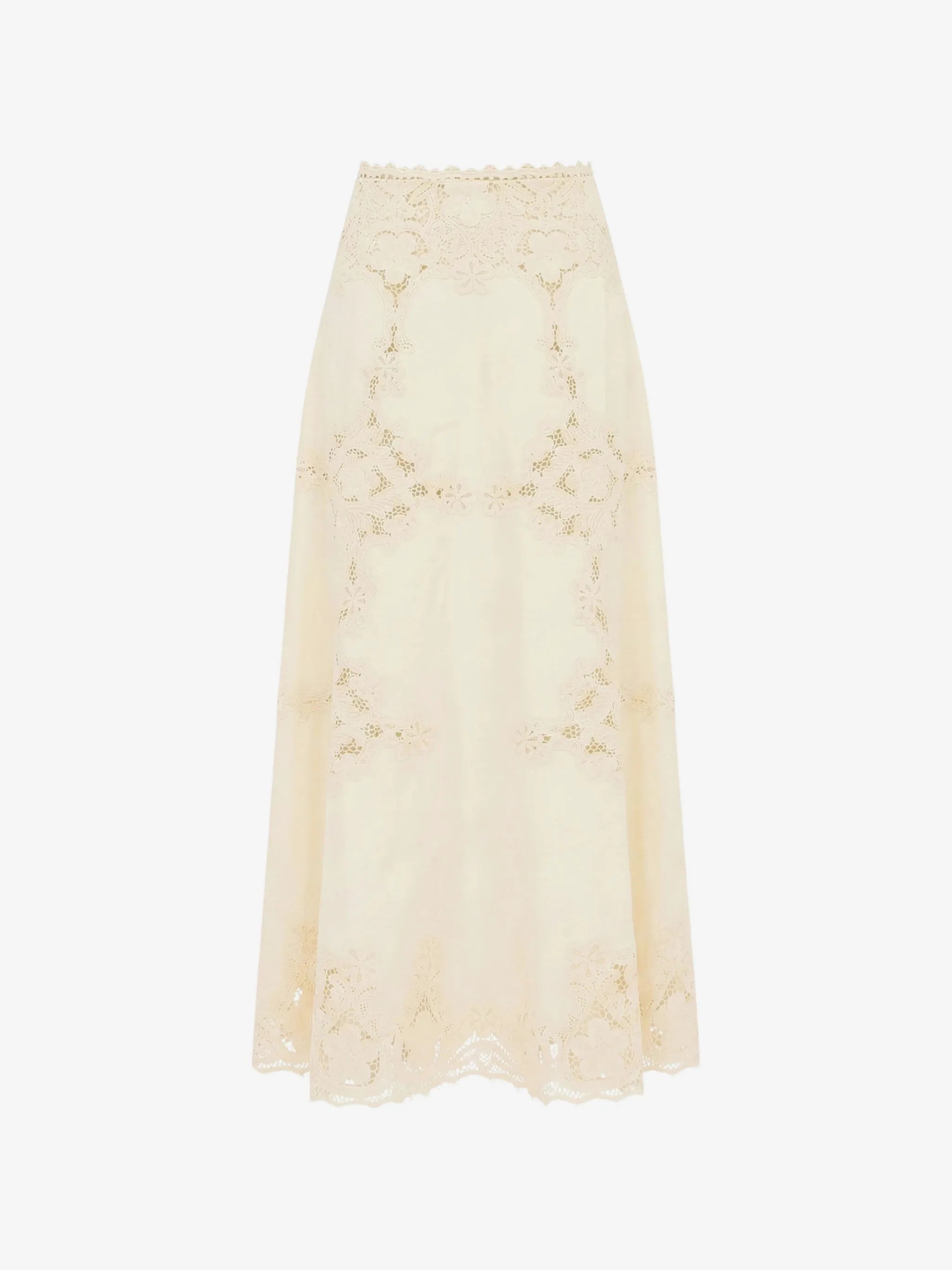 Fleur linen midi skirt