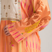 L-ORANGE MODAL DRESS WITH PRINT