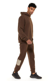 Brown Hoodie With Cenmar Patch