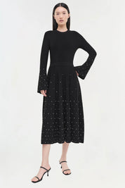 PRUITT MIDI DRESS WITH EMBELLISHMENT