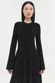 PRUITT MIDI DRESS WITH EMBELLISHMENT