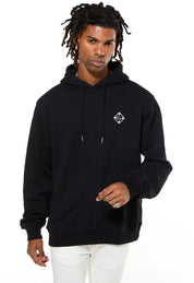 Black Hoodie Withe Graphic Artwork Print On The Back