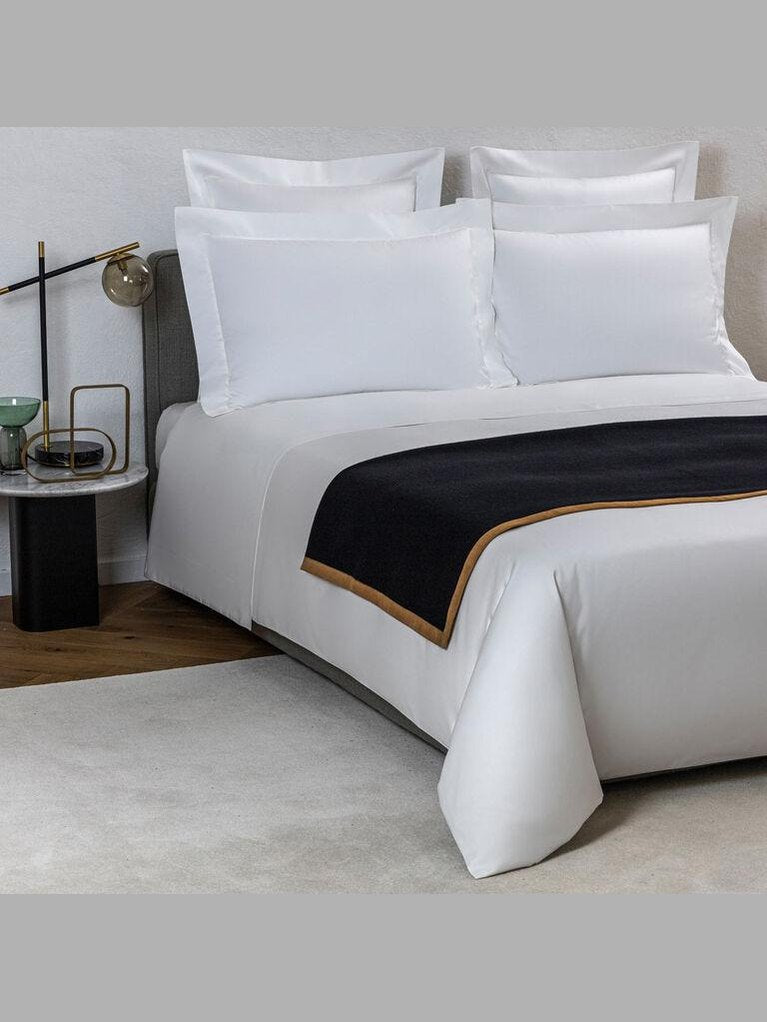 Cashmere suede throw plaide