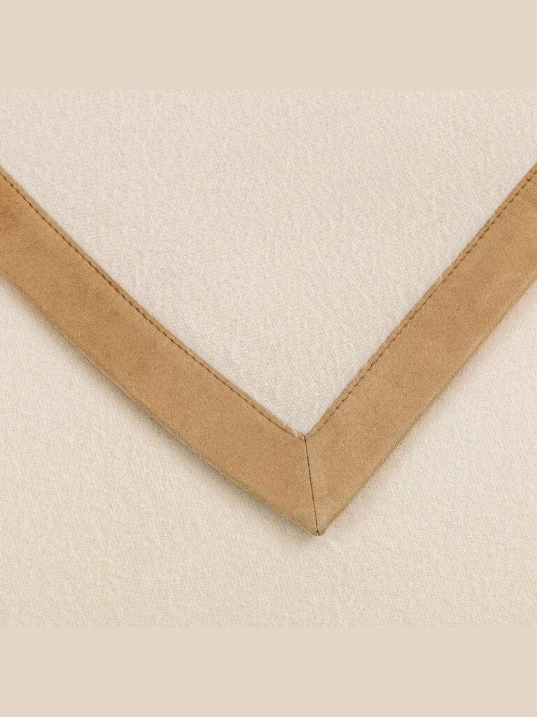 Cashmere suede throw plaide