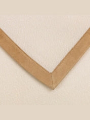 Cashmere suede throw plaide