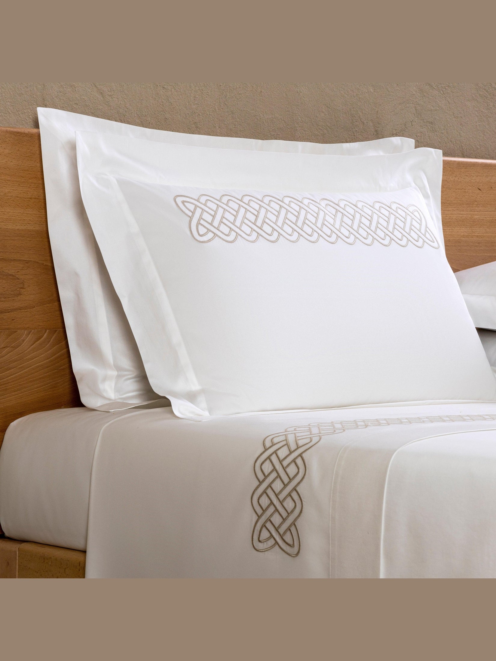 Intreccio embroidery sham