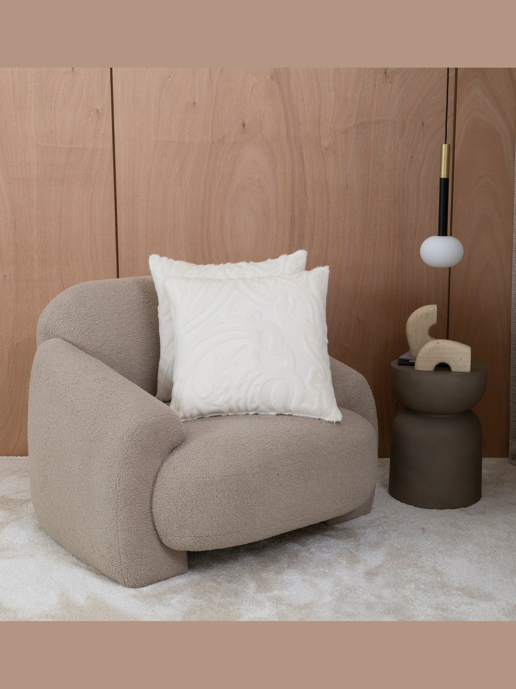 Luxury alpaca paisley - cushion cover w/zip - cushion w/zip