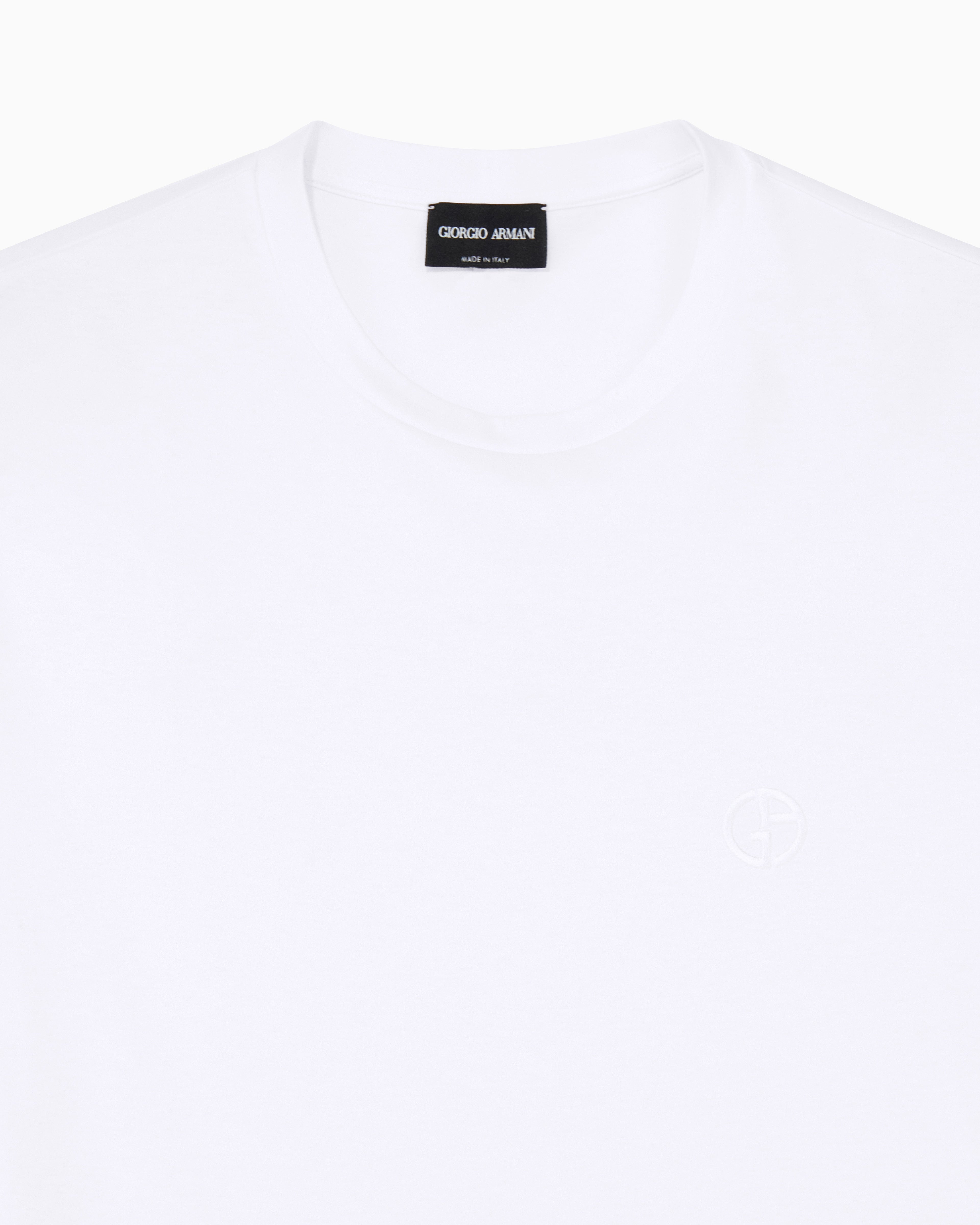 Short-sleeve cotton interlock T-shirt with logo