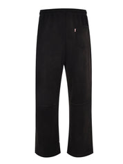 Washed cut-off hem sweat pants