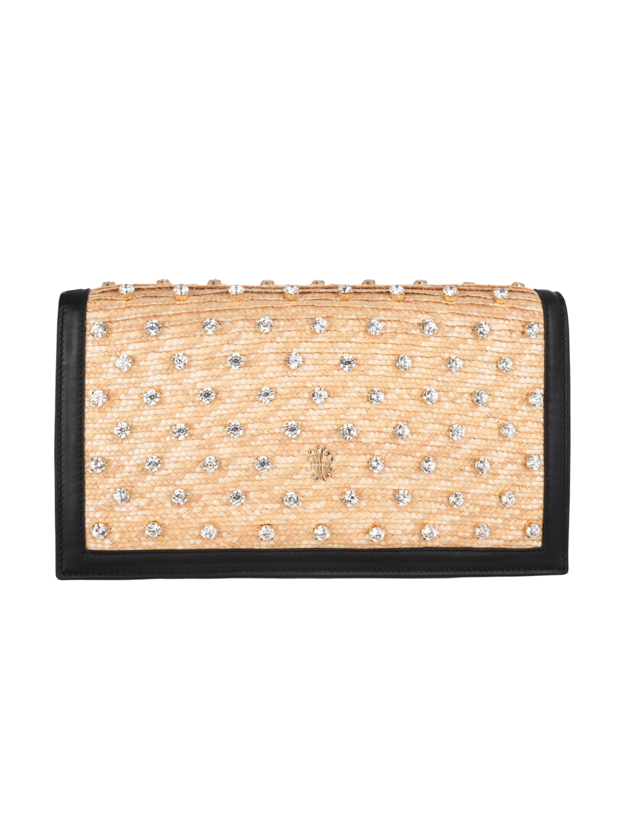 Vivi crystal black clutch