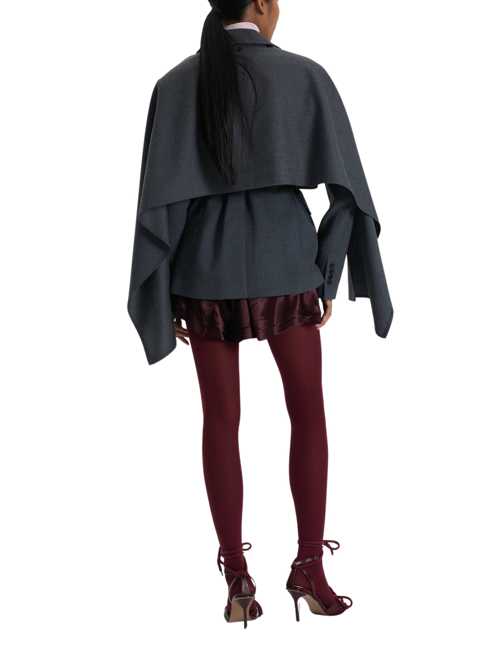 GREY CAPE DETAIL BLAZER