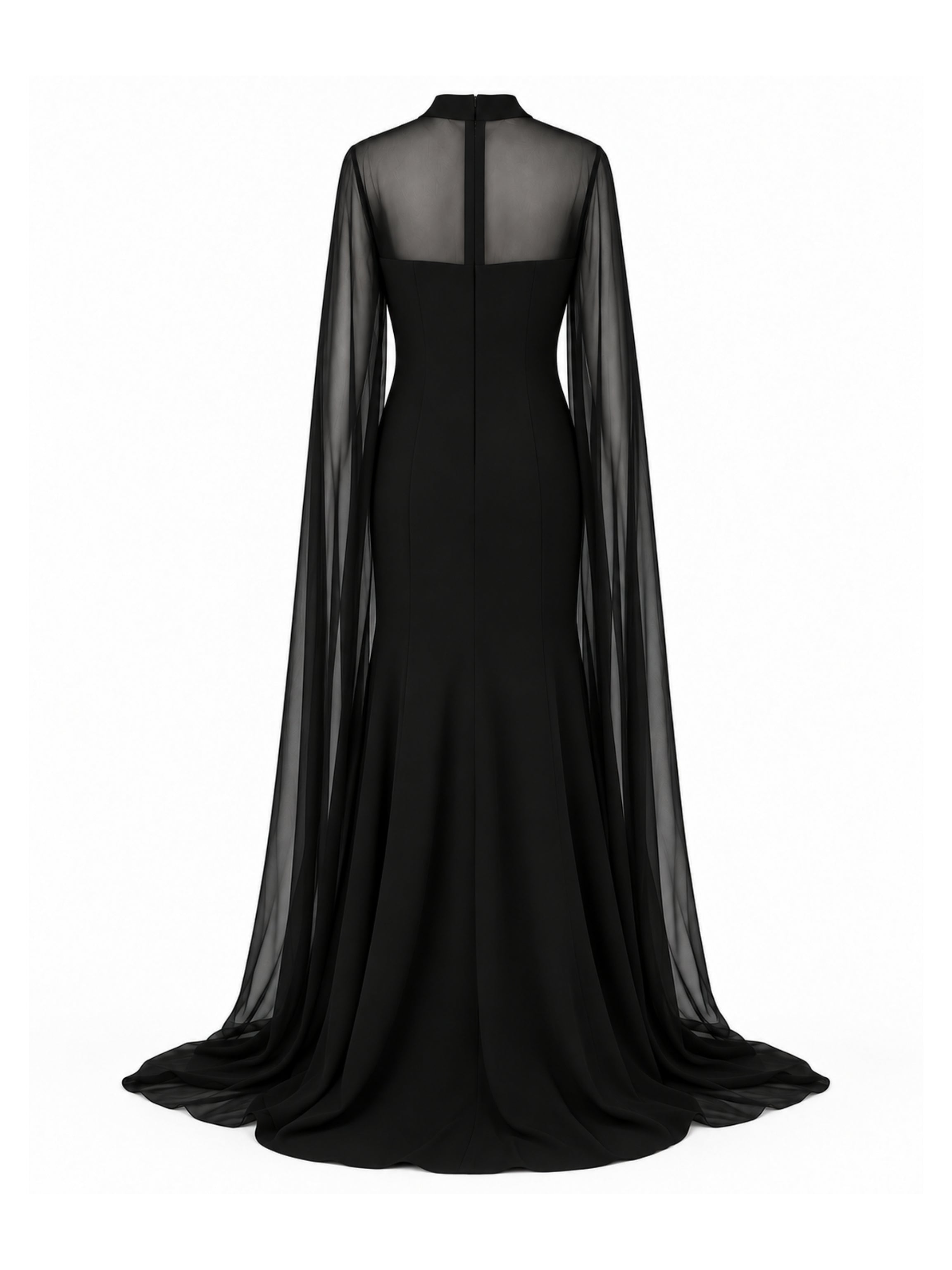 Chiffon & Scuba Maxi Dress