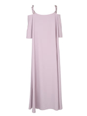 Purple Cold-Shoulder Dress