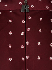 Dot peplum halterneck