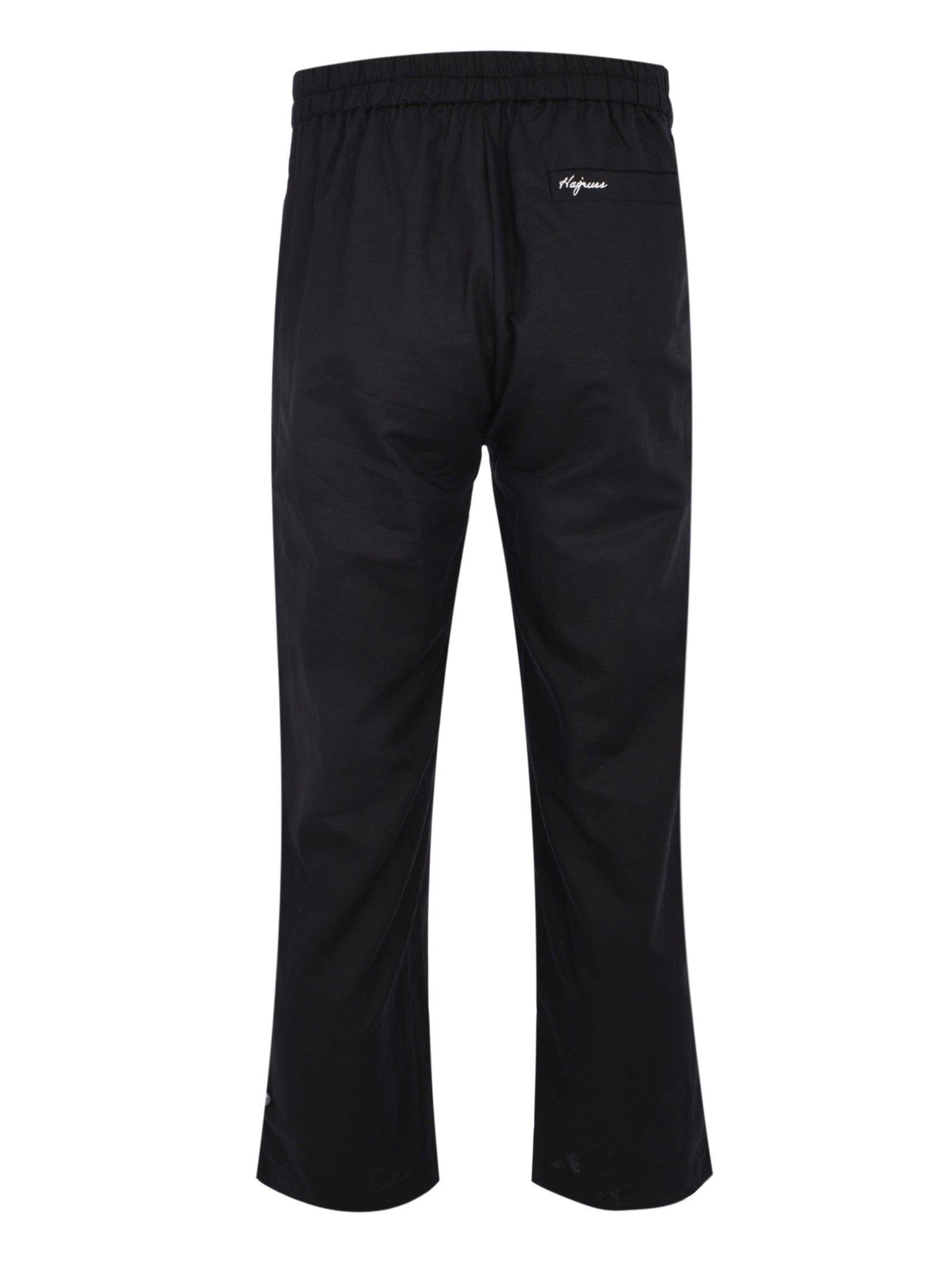 Linen black pant (logo back pocket)