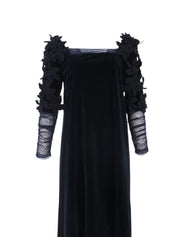 3D Floral Sleeves Dress