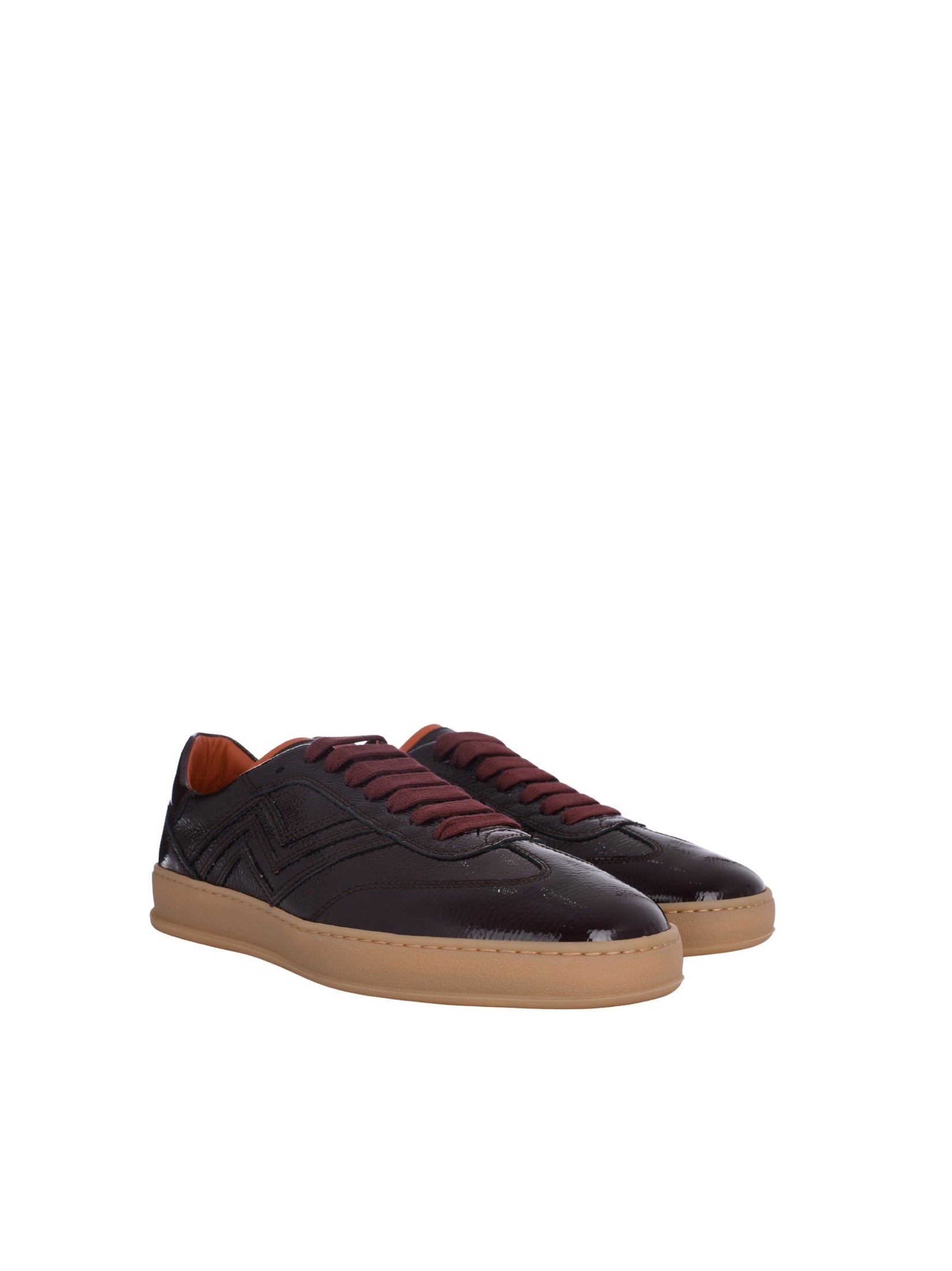 Anne sneaker naplak patent leather burgundy