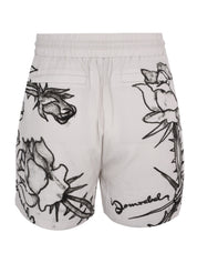 Inked shorts beige
