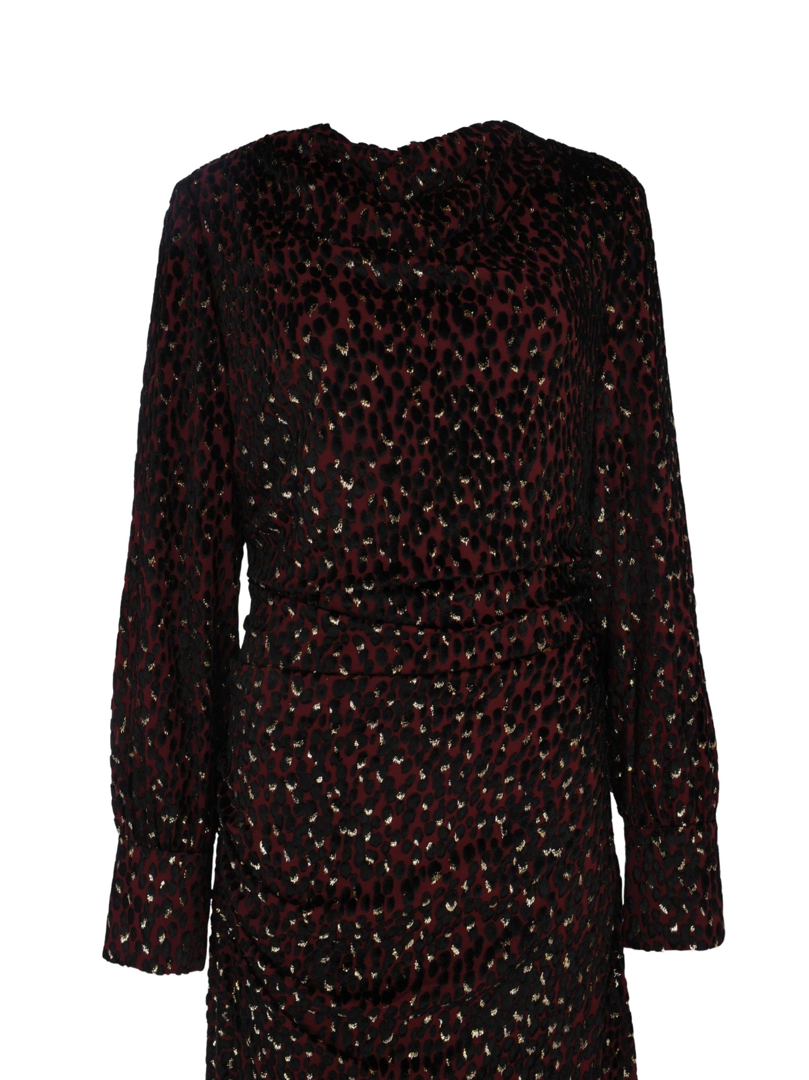 Ashby l/s draped midi dress