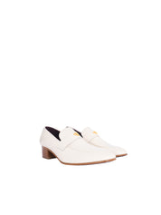 PORCELAINE LEATHER HEELED FLANEUR