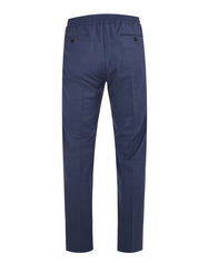 Blue sport trousers with drawstring