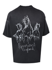 HAND DRAWN HORSES T-SHIRT