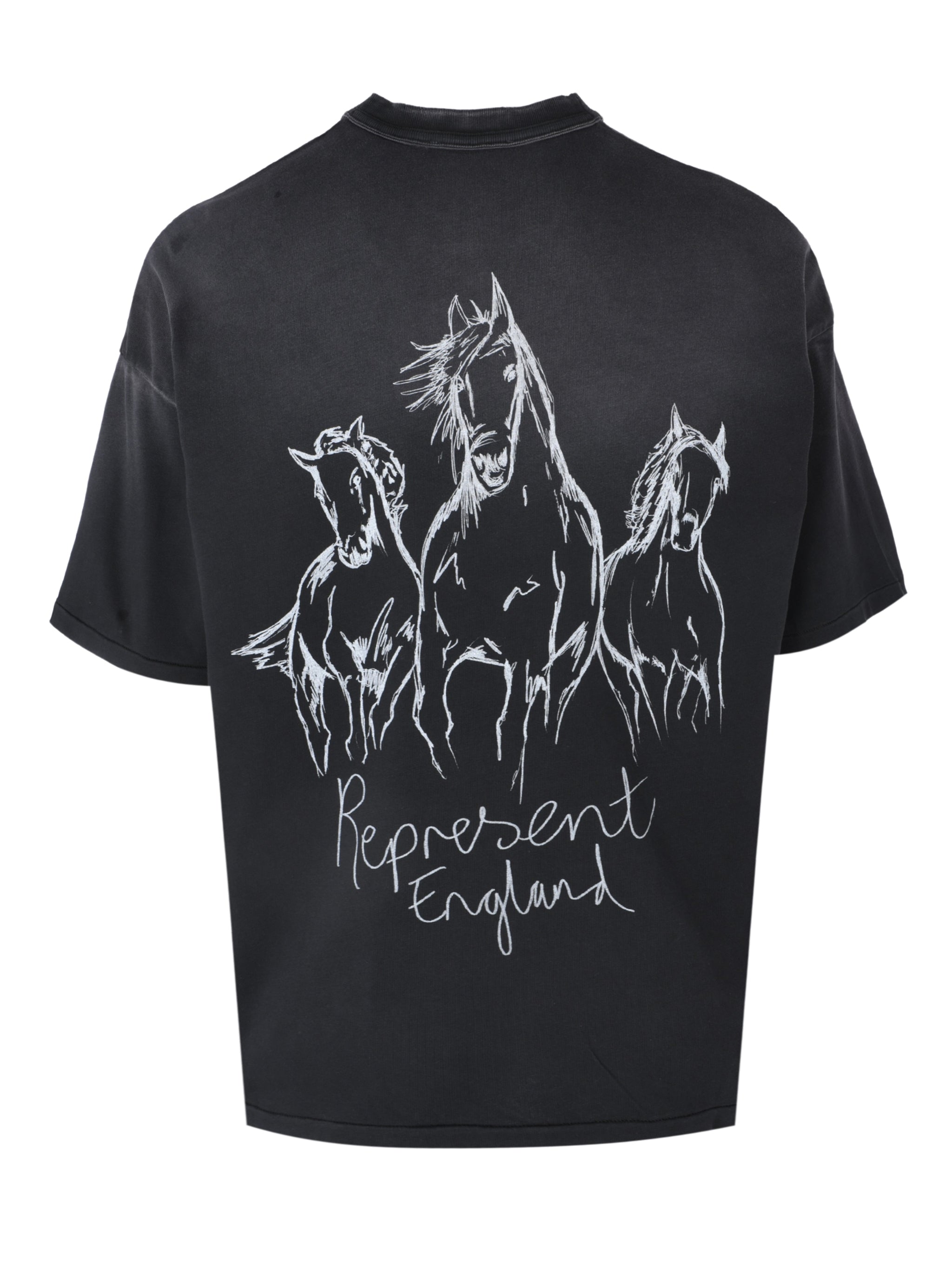HAND DRAWN HORSES T-SHIRT