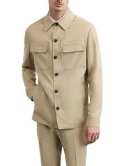Light brown jersey sport shirt