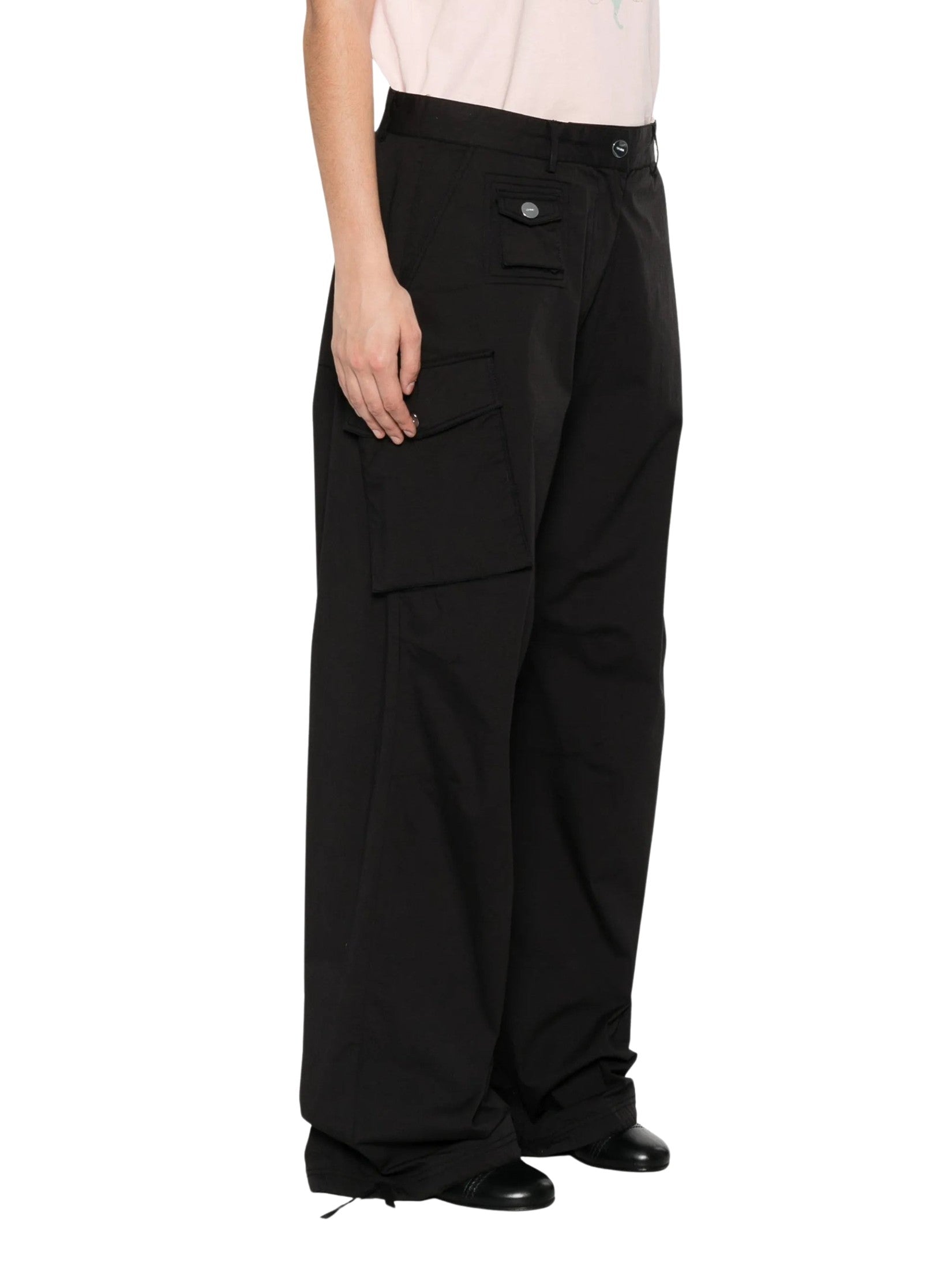 Stretch cotton pocket cargo pants