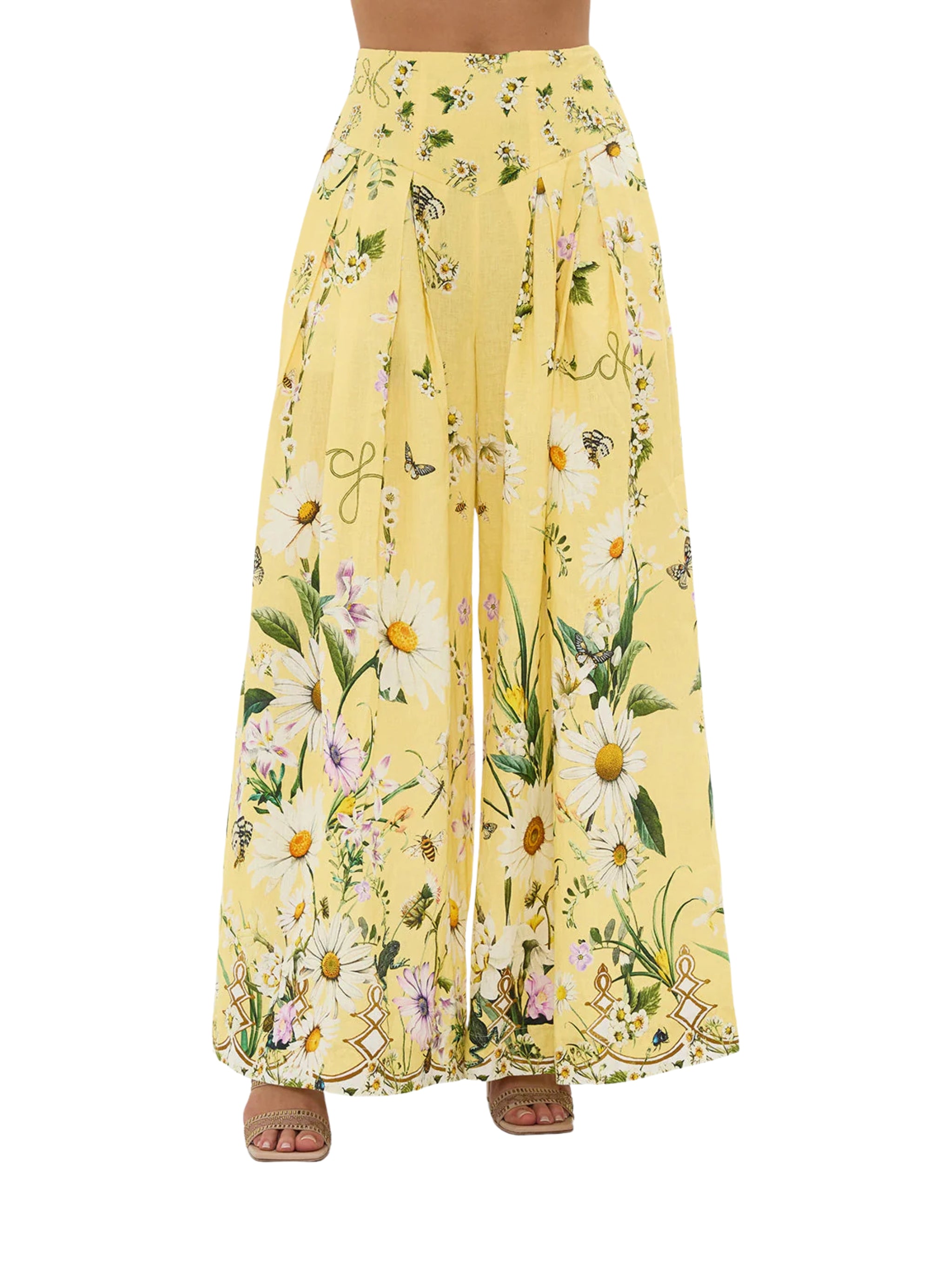 CORSET WAIST WIDE LEG PANT