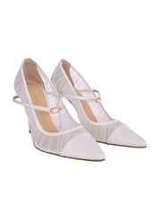 Lorenzo closed pump w/ removable strap 105mm heel