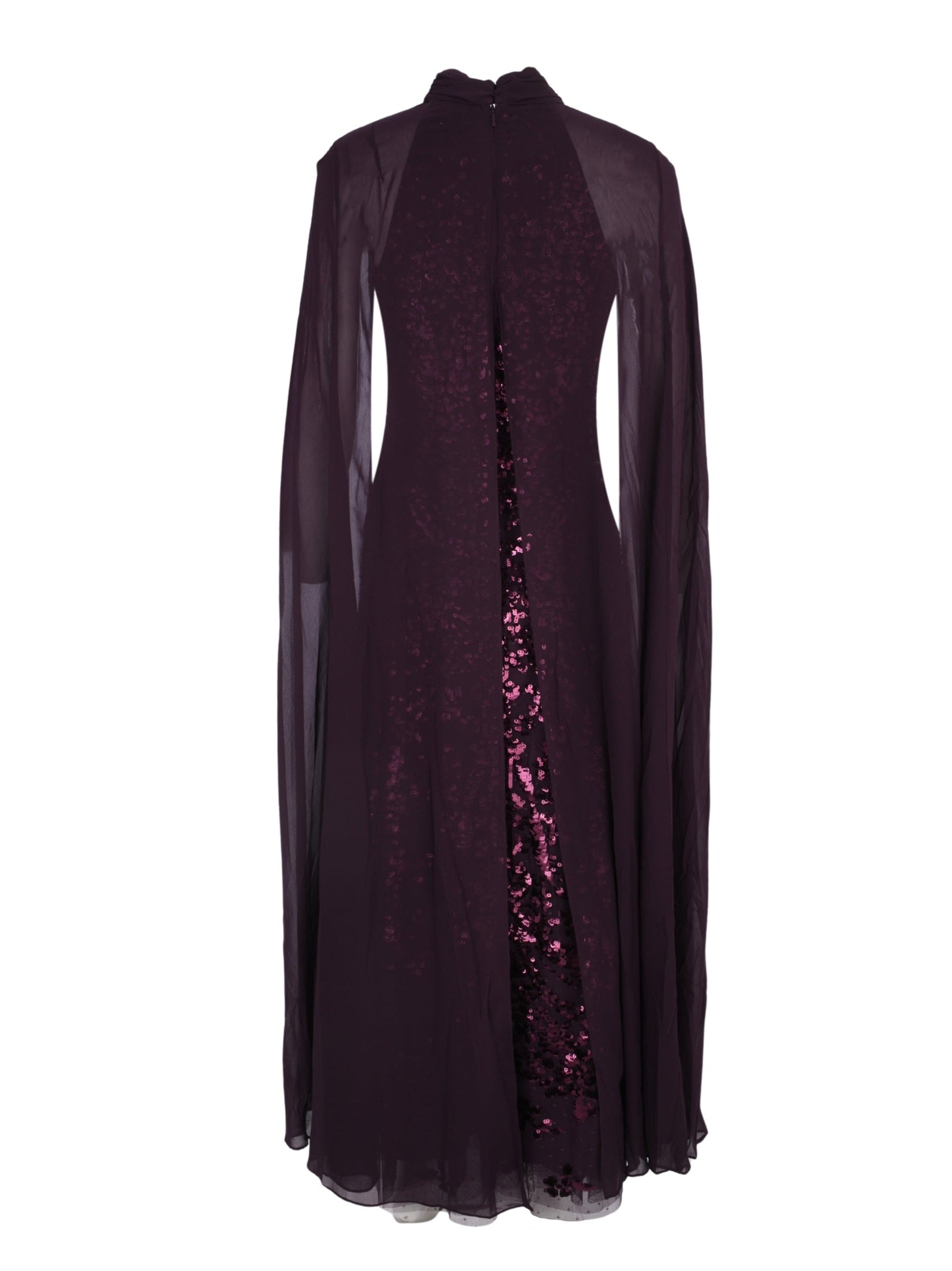 Chandelier cape ankle gown