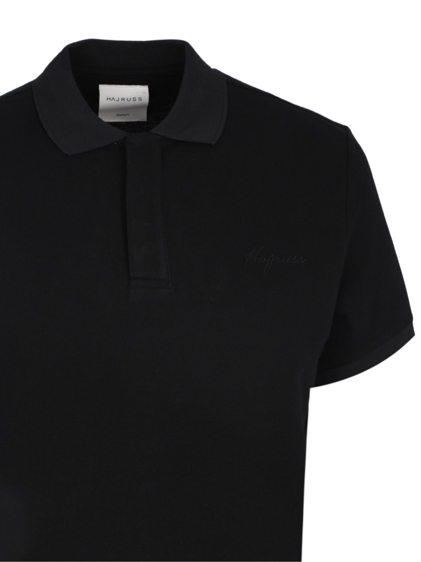 Black polo shirt