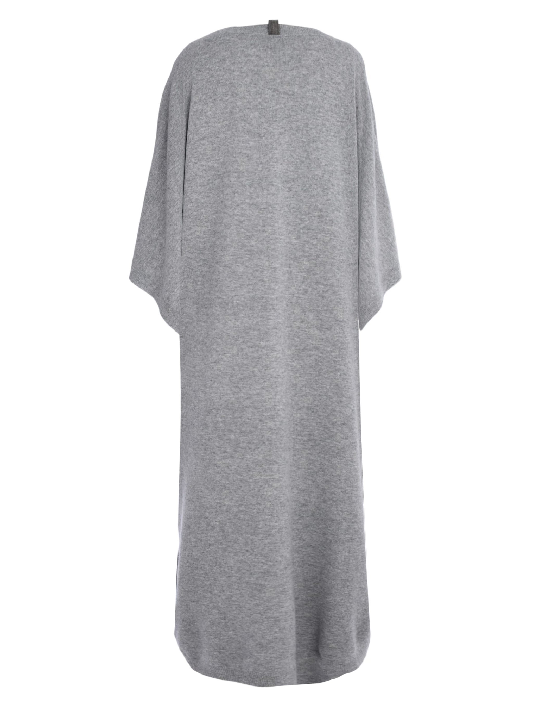 PLATINUM V NECK MAXI DRESS WITH FILO DIAMANTE BACK LOOP