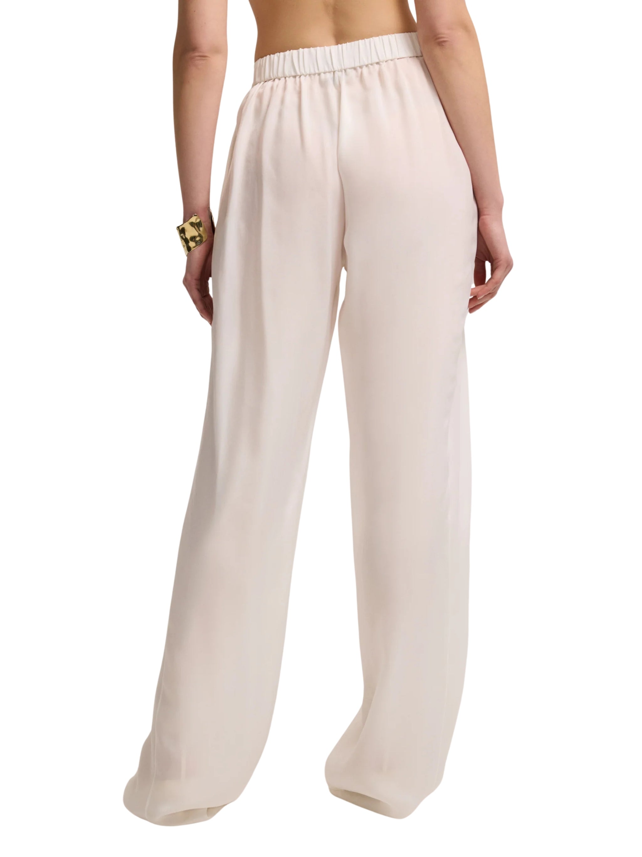 WIDE LEG CUPRO TROUSERS