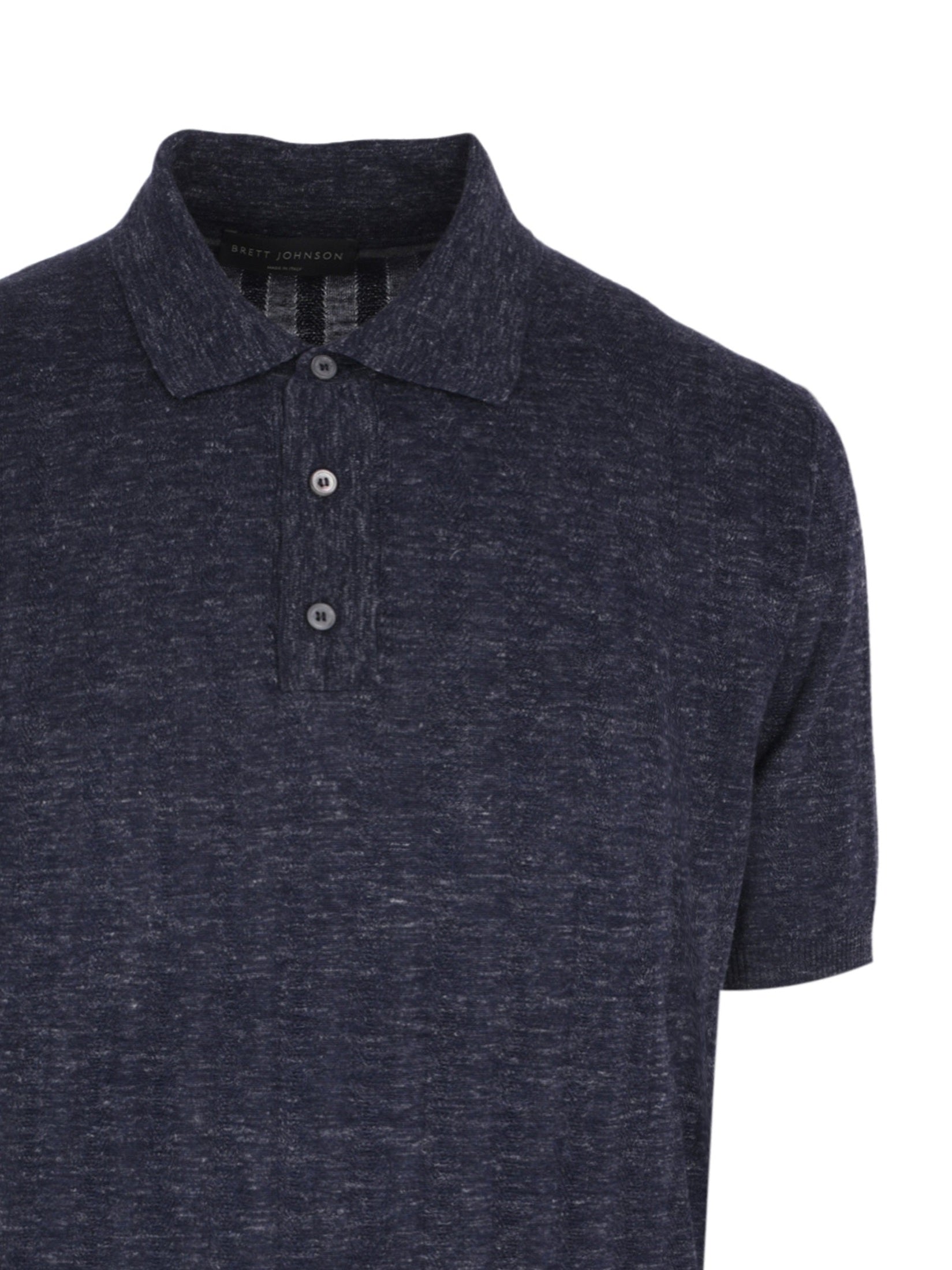 Cashemere silk hemp short sleeves polo